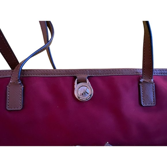 Michael Kors KEMPTON Red Polyester Zippered Tote - Picture 6 of 7